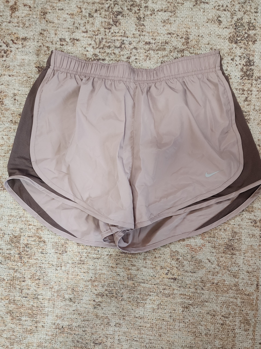 Nike Women's Dusty Rose Running Shorts with Mauve Mesh Sides
